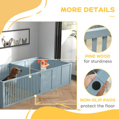 Whelping Box for Dogs Built for Mother’s Comfort, Dog Whelping Pen with Removable Doors, Puppy Playpen for Indoors, Newborn Puppy Supplies & Essentials, 81" x 39" x 20", Gray