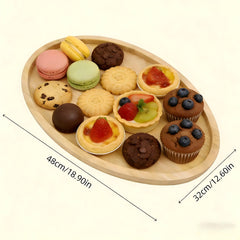 Creative Unvarnished Wooden Cartoon Christmas Tray For Home Desktop