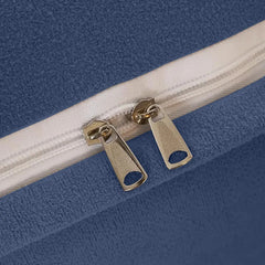 Triangle Reading Cushion With A Button-blue