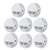 (8 Pack) Smoke Alarm Detector Home Fire Safety Sensor Alert Battery Included (Logistics Only For USPS.TK/TMEU Only For Self-pickup)