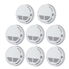 (8 Pack) Smoke Alarm Detector Home Fire Safety Sensor Alert Battery Included (Logistics Only For USPS.TK/TMEU Only For Self-pickup)