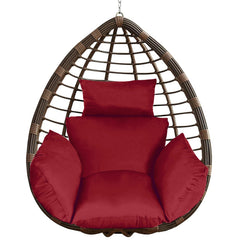 1Pc Egg Chair Cushion Hanging Basket Seat Cushion Thicken Soft Egg Swing Chair Pad Hanging Egg Chair Cushion With Headrest