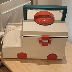 Large-capacity Ambulance-shaped Pill Storage Box With Lid, A Must-have For Home Decoration And Organization