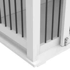 63'' Large Dog Crate Furniture For Double Dog, Wooden Dog Kennel With 2 Drawers,Divider And Sliding Door, Water Resistant Indoor Pets Furniture Style Double Dog Crates