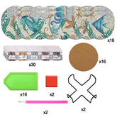 16Pcs Rhinestones Coasters