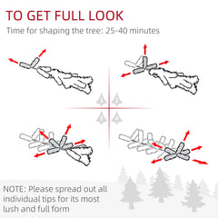 HOMOM 7.5ft Flocked Christmas Tree, Pencil Artificial Xmas Tree with Faux Snow, Dense Branches, Foldable Metal Base for Indoor Holiday Decor