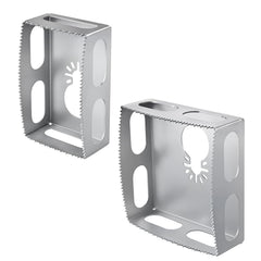 2 Pcs Square Slot Cutter Compatible For 20V Milwukee M18 Oscillating Multi-Tool To Cut In Single Gang Wall Boxes,Outlet Cutter For Drywall Efficient Carving Tool Rectangle Square