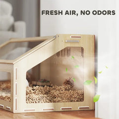 39 Inch Hamster Cage Habitat With Acrylic Window & Openable Top For Hamster