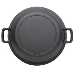 One In One Pre Seasoned Cast Iron Dutch Oven With Dual Handles, Outdoor Camping Deep Pot, With 2 Silicone Handle Covers, Banned Platform Temu