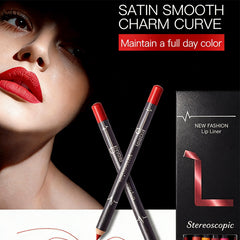 12 Color Lip Liner Pencil Set, High Pigmented Natural Lip Makeup Vegan Soft Pencils Longwear Ultra Fine Lip Liners