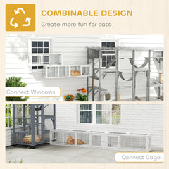 Wooden Cat Tunnel For Outdoor With Combinable Design
