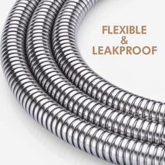 Stainless Steel Shower Hose, 118 Inches, 10 Feet, Extra Long Handheld Shower Hose Extension Replacement, Anti-tangle Flexible Shower Hose Accessory, For Shower Heads, Brushed Nickel Finish.