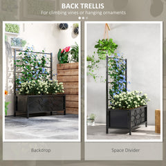 Outdoor Planter Box Galvanized Raised Garden Bed