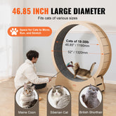 Wooden Cat Exercise Wheel 52' Large Cat Treadmill Wheel For Indoor Cats