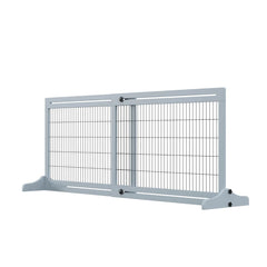 Extra Wide Freestanding Pet Gate With Adjustable Length Dog