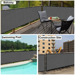 8'X6' Dark Grey HDPE Fence