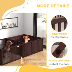 Whelping Box for Dogs Built for Mother’s Comfort, Dog Whelping Pen with Removable Doors, Puppy Playpen for Indoors, Newborn Puppy Supplies & Essentials, 81" x 39" x 20", Coffee