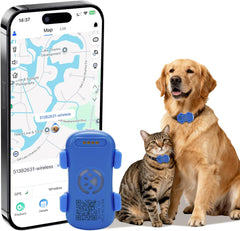 Dog GPS Tracker Real Time, Anti-Lost Pet Tracker With Geofence, Flash Light And Sound Alarm, Unlimited Distance Tracking, Fits Most Pet Collars, Subscription Required