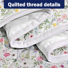 Red Floral Quilt 3 Pieces Microfiber Quilt Sets Lightweight Bedspreads Botanical Coverlets Quilt Bedding Set All Season Quilts Twin Full Queen King Size