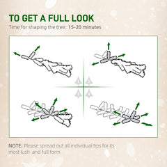 6ft Pre-Lit Snow-Flocked Slim Douglas Fir Artificial Christmas Tree with Realistic Branches, 250 LED Lights and 462 Tips