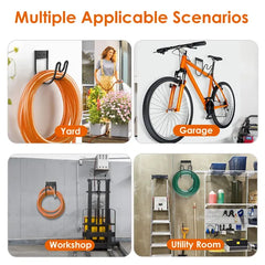 2Pack Heavy Duty Garden Hose Holder Stainless Steel Hose Hook Metal Hose Rack Reel Organizer For Water Hose Extension Cords