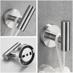 3-piece Set Of Bathroom Hangers And Towel Racks
