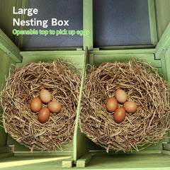 11.12 Ft Large Wooden Chicken Coop With 2 Free Range Doors 2 Nesting Boxes Perch Outdoor Hen House Poultry Cage