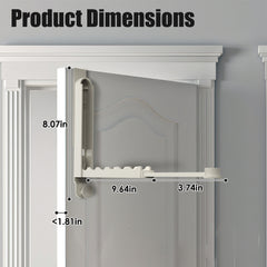2Pcs Over The Door Hanger Hooks For Clothes Foldable Clothes Drying Rack For Laundry Coats Towels Portable Clothing Hanger Hook For 1.81In Thickness Door Maximum