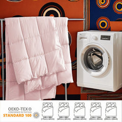 Extra Large Pink Quilt Inner, Comfortable, Soft, And Skin-friendly Oversized Duvet, Machine Washable, Suitable For Home Bedroom Use, All-season Versatility, Christmas Gift.