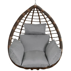 1Pc Egg Chair Cushion Hanging Basket Seat Cushion Thicken Soft Egg Swing Chair Pad Hanging Egg Chair Cushion With Headrest