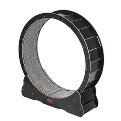 Cat Exercise Wheel 43.3' Large Cat Treadmill Wheel For Indoor Cats Black