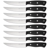 8-Piece 4.5-Inch Steak Knife Set, Carbon Steel Double Bevel, With Eco-Friendly POM Handles And Gift Box