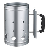 Charcoal Chimney Starter Heavy Duty Steel 4 Lbs Capacity BBQ Grill Fireplace