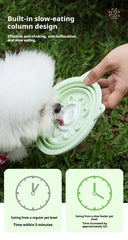 3-in-1 Pet Travel Collapsible Bowl Foldable Slow-Feeder With Strong Suction Cups Portable Silicone Dog Bowl With Hook For Hanging On Collar-Backpack