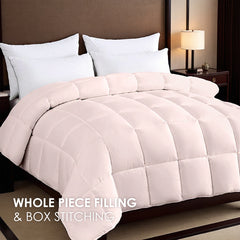 Pink Oversized Plump Thick Duvet - Enhanced Warmth With Skin-friendly Comfort. Perfect For Cozy Bedrooms And Luxury Hotels. Fits Single/double Beds. Premium Microfiber, Machine Washable. Ideal Christm