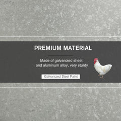 25 lbs Capacity Automatic Chicken Poultry Feeder with a Galvanized Steel and Aluminium Build, Weatherproof Design