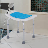 Adjustable Aluminum Bath Stool Spa Shower Chair Non-Slip w/ Shower Hole