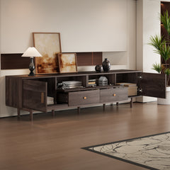 76 TV Stand With Drawers For Living Room Bedroom, Modern Chic Entertainment Center For TVs Up To 85 Inches, Entertainment Center With Storage