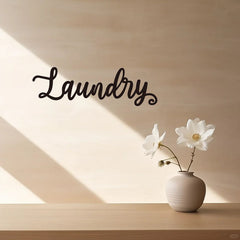 Vintage Industrial Metal Wall Sign For Laundry Room & Garage