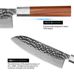 Japanese Chef Knife - 8 Inch Professional Chef's Knife Ultra Sharp Kitchen Knife Japanese 9-Layers VG-10 Clad, Chef Knife For Meat Vegetable Fruit Meat & Sushi Knife - With Sheath & Case