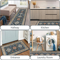 Washable Kitchen Rugs Set Of 3 Piece Non Slip Runner Set Boho Kitchen Runner Mat Decor Carpet For Hallway Laundry