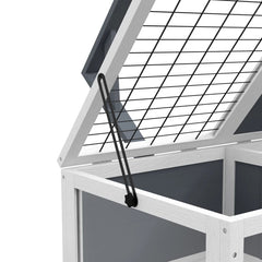Tortoise Habitat, Wooden Tortoise House W Lamp Holder, Gray