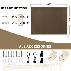 6'X8' Mocha HDPE Spliced Roller Shutter
