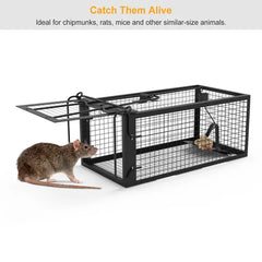 1Pc Rat Trap Cage Humane Live Rodent Trap Cage Galvanized Iron Mice Mouse Control Bait Catch With Detachable U Shaped Rod