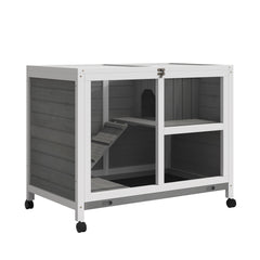 Desk/Table Sized Rabbit Hutch with Wheels