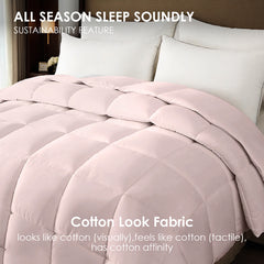 Pink Oversized Plump Thick Duvet - Enhanced Warmth With Skin-friendly Comfort. Perfect For Cozy Bedrooms And Luxury Hotels. Fits Single/double Beds. Premium Microfiber, Machine Washable. Ideal Christm