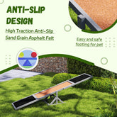 Wooden Dog Agility Seesaw For Training And Exercise, Weather Resistant, 83 L X 16 W X 14 H, Gray