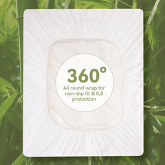 Skin-friendly Bamboo Fiber Waterproof Fitted Sheet - A Must-have For Mattress Protection Super Soft To The Touch