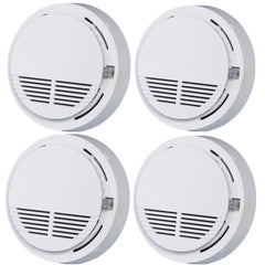 (4 Pack) Smoke Alarm Detector Home Fire Safety Sensor Alert Battery Included (Logistics Only For USPS.TK/TMEU Only For Self-pickup)