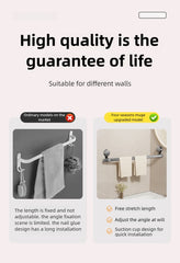 1 Suction Cup Telescopic Towel Rod